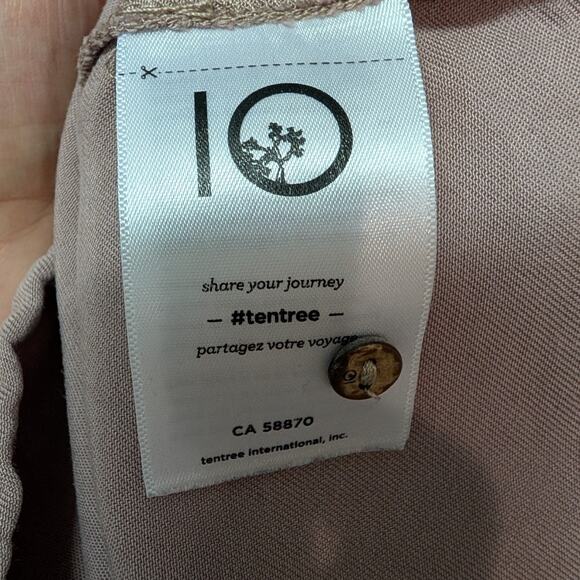 Tentree Tencel Tee Muted Purple Button Tencel Lyocell Sustainable - Size XS - Picture 8 of 8